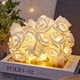 thumbnail image 3 of Guirnalda de luces LED con rosas | 3 m, 20 luces LED a pilas para decoración de dormitorios, bodas y fiestas, 3 of 5