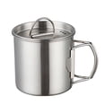 thumbnail image 1 of Tasse de Camping Portable en Acier Inoxydable avec Couvercle, Anti-Rouille Pliable, Cafetière de Camping pour Randonnée en Plein Air [350ml], 1 of 9