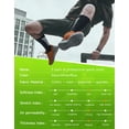 thumbnail image 5 of PULIOU Men Grip Soccer Socks, 3 Pairs, Non Slip Silicone Grip, Breathable Cushioned Athletic Socks for Sports Training, Black, 5 of 7