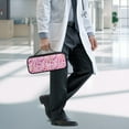 thumbnail image 3 of Jiueut Breast Cancer Stethoscope Storage Bag Pink Ribbon Stethoscope Case for Nurse and Doctor Handle Bag with Stethoscope Storage Bags with Zipper Storage Bag Organizer, 3 of 7