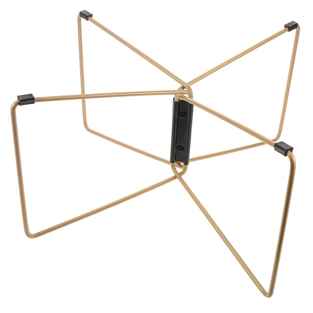OULII Camping Cooler Table Outdoor Folding Storage Rack in Khaki Stainless Steel 1Set