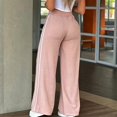 thumbnail image 5 of VV AVEORS Striped Track Pants Women Summer Striped Joggers Baggy Sweatpants Casual Sports Running Tall Petite Pink M, 5 of 6