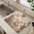thumbnail image 6 of Dish Drying Mat Absorbent Dish Drainer Kitchen Counter 23.6x19.7inch Dish Drying Pad for Countertops Sinks Draining Racks Deer and Butterflies Pattern, 6 of 9