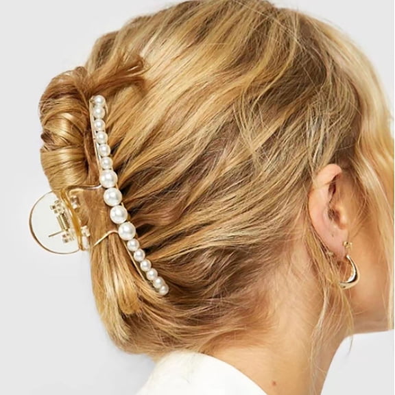 Retro Pearl Hairpin | Elegant Back Of Head Clip for Women | Stylish Hair Accessory for Everyday and