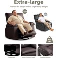 thumbnail image 2 of Aoile Large Recliner, Manual Recliner Sofa Chairs for Living Room, Bedrooms, Home Theaters, 400lbs Weight Capacity, Coffee, 2 of 8