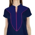 thumbnail image 7 of Bimba Women Summer Kurti Kurta Solid Yoke Blue Tunic Casual Boho Chic Blouse, 7 of 7