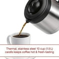 thumbnail image 4 of Wolf Gourmet Système de Cafetière Programmable avec Carafe Thermique 10 Tasses, Balance Intégrée, Réservoir Amovible, Bouton Rouge, Acier Inoxydable (WGCM100S-C)), 4 of 7