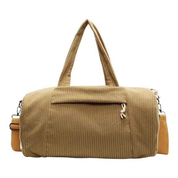 Large Capacity Gym Bag Soft Corduroy Crossbody Bag Convertible Shoulder Strap Lightweight Handbag for Women and Men