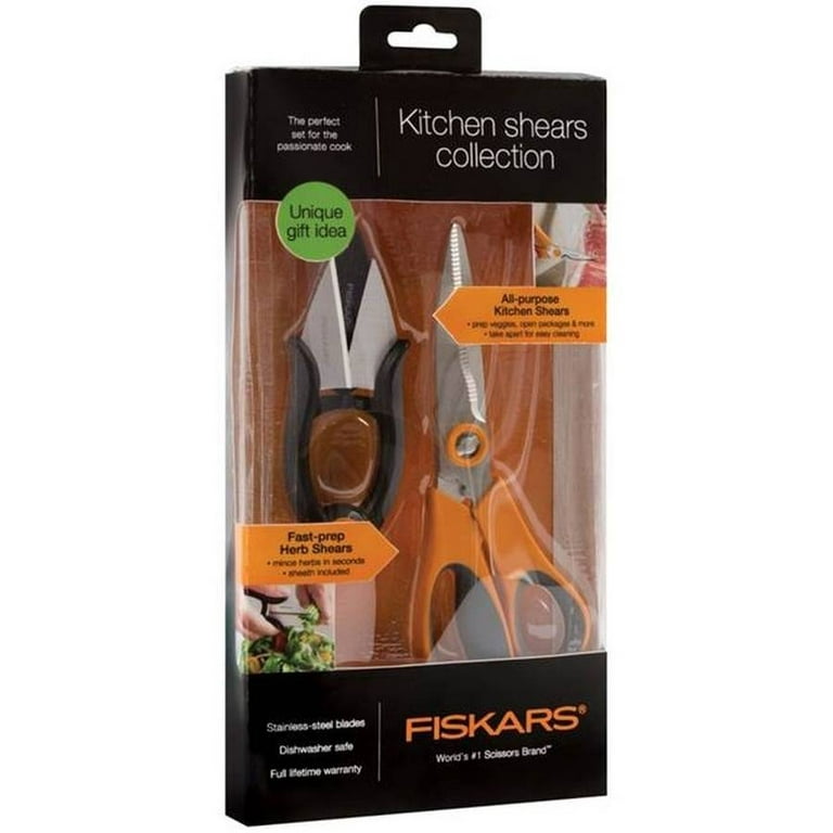 Fiskars 3 Piece Kitchen Set: Heavy-Duty, All-purpose, 5 Fast-Prep Kitchen  Shears 