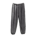 thumbnail image 2 of Women's Sherpa Fleece Pajamas Pants Winter Warm Fuzzy Thick Lounge Bottoms Sleepwear Elastic Homewear Trousers Gray Free, 2 of 4