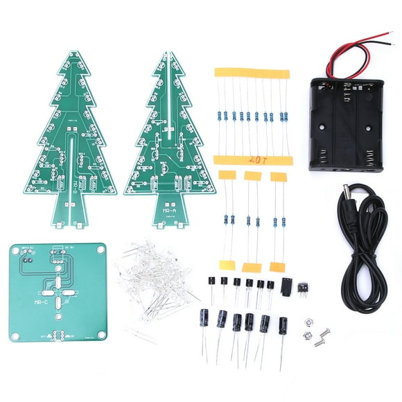 D Árbol de Navidad, Árbol de Navidad 3D DIY LEDDIY Árbol de Navidad PCB Estéreo Árbol de Navidad Materiales ecológicos Jadeshay A