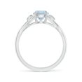 thumbnail image 2 of Angara Natural 0.72 Ct. Aquamarine Solitaire Ring in 14K White Gold for Women (Ring Size: 5), 2 of 9