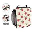 thumbnail image 2 of Square Lunch Bag 10.5*3.5*9.5 Inches Cooler Bag Lunch Bag Insulation Portable Durable Fashion Lovely Cherry, 2 of 6