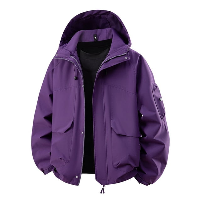 Veste Utilitaire de Sentier Unisexe Imperméable Coupe-Vent Capuche Ajustable Grande Taille Inclusive Randonnée Techwear Gorpcore Coquille d'Aventure