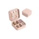 thumbnail image 1 of Caja de almacenamiento de joyas con cremallera de gran capacidad, estuche de exhibición de cuero PU, organizador para fiesta de boda, anillo, Ropa, zapatos y accesorios Miscelánea Rosa claro Minnieouse AP011996-08, 1 of 6