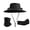 C:Black Set 3, variant on Mission Cooling Fishing Hat - Solar & USB Powered Built-in Fan Wide Brim Ultralight Sun Bucket Hat for Men Outdoor