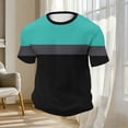 thumbnail image 5 of Zylanna Men's T-Shirts Tee, Summer Short Sleeve Gradient Color Crew Neck Fashion Tops for Mens Sky Blue, 5 of 6
