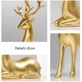 thumbnail image 3 of Clearance 2PCS Christmas Reindeer Table Ornaments Christmas Decoration Indoor Decoración De Navidad Para Sala Decoracion Navideña Interior Christmas Decorations for Home Indoor Outdoor Resin Gold, 3 of 6