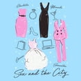 thumbnail image 2 of Men's Sex and the City Iconic City Fashion  Graphic Tee Light Blue Large, 2 of 4