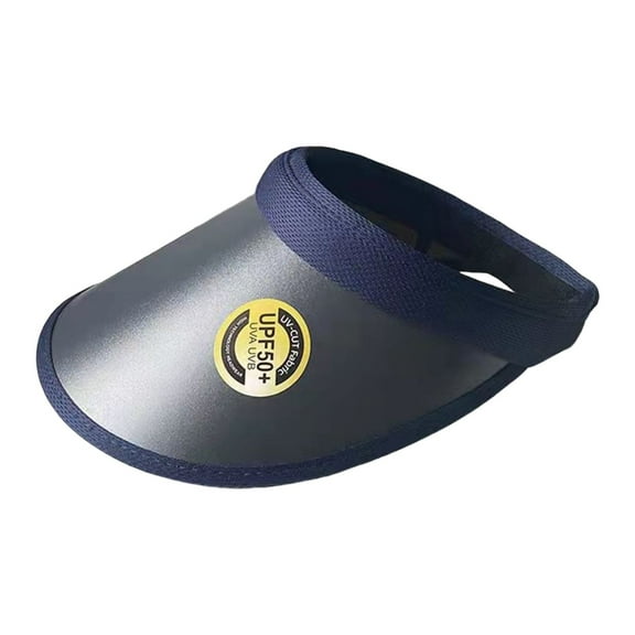 CHEGUTA Visor Hats for Women Sun Hat Wide Brim Plastic Brimmed Casual Cap Daily Wear Solid Color Hats Navy