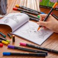 thumbnail image 4 of Shuttle Art Dual Tip Brush Pens Art Markers, 96 Colors Fine and Brush Dual Tip Markers Set with Pen Holder & 1 Coloring Book for Kids Adult Artist Coloring Calligraphy Journal Doodling Writing, 4 of 8
