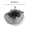 thumbnail image 6 of Yesbay Wiomen Party Fascinator Hat Mesh Fishnet Feather Flower Royal Style Wedding Headgear Headdress Stage Performance Head Decor Hat Hair Accessories, 6 of 8