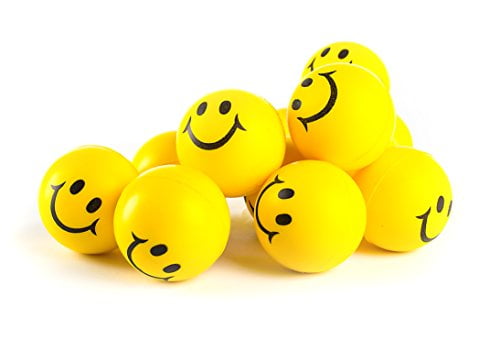 smiling stress ball