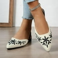 thumbnail image 6 of Tawop Shoes Women Casual Comfort Flat Womens Dress Shoes Pointy Toe Embroidery Floral, 6 of 9