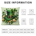 thumbnail image 5 of JRXY ST Patricks Day Clover Hat Buffalo Plaid Throw Pillow Covers, Polka Dot Lucky Charm Shamrock Decorations for Sofa Couch White, 5 of 5