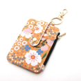 thumbnail image 1 of Printed Folded Vertical Bag Zipper Coin Purse Keychain Wallet Floral Leather ID Card Bag For Women, 1 of 4