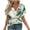 Green, variant on ASDFVBKG Womens Blouses Comfortable Short Sleeve V Neck T Shirts Dressy Solid Vacation Loose Fit Outfits Dark Green M