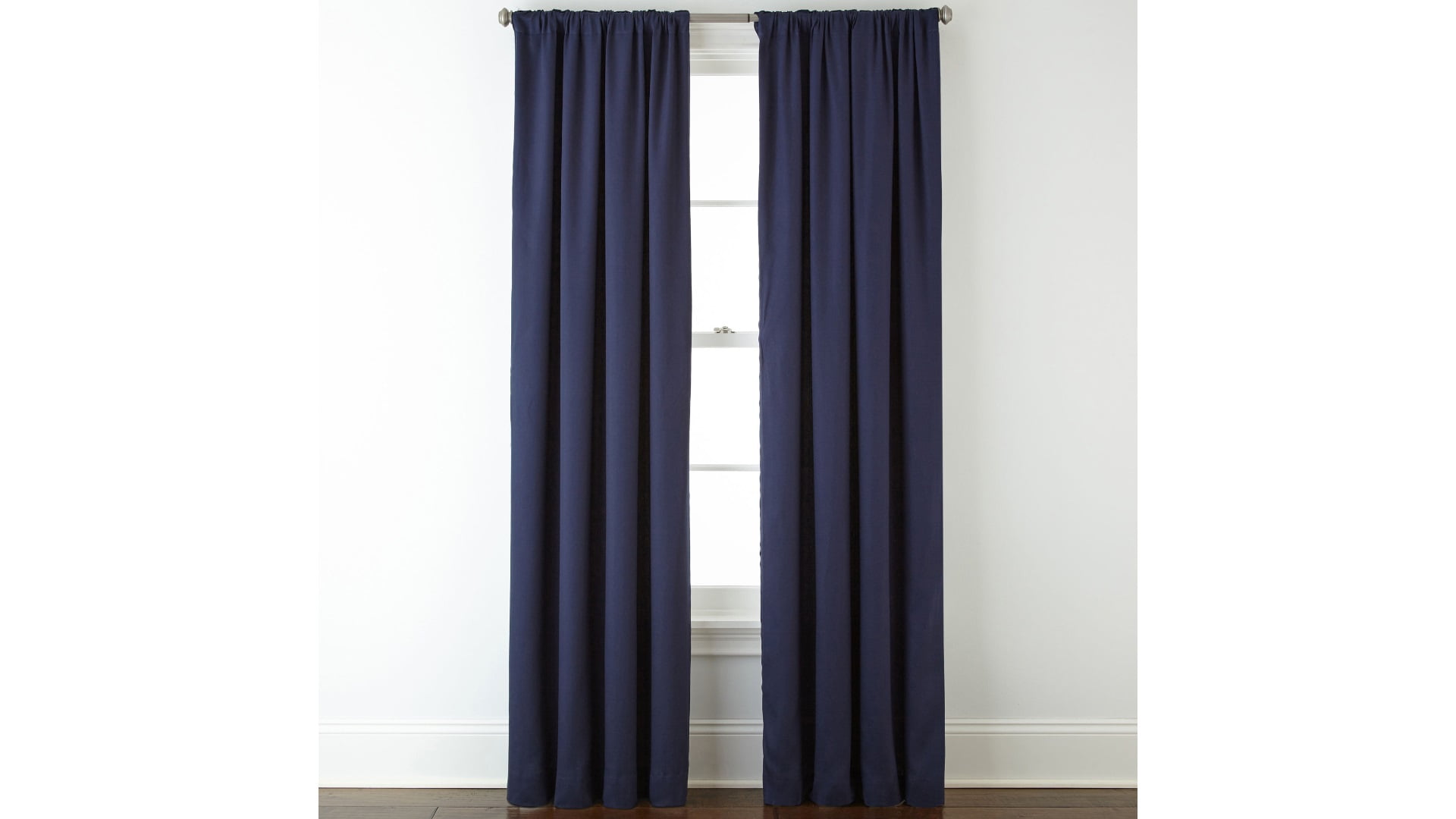 JCPenney Home Jenner Cotton Twill RodPocket/BackTab Thermal Curtain