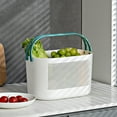 thumbnail image 6 of Ke1Clo Plastic Storage Basket with Handle, Portable Shower Caddy Shower Organizer Basket Bath Caddy for Bathroom Kitchen Dorm Room Bedroom, 6 of 7