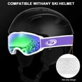 thumbnail image 3 of Findway Ski Goggles Over Glass, 100% UV Protection OTG Snow/Snowboard Goggles for Women, Men & Youth, Adult, 3 of 7
