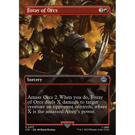 MtG Tales of Middle-Earth Uncommon Foray of Orcs (Scene Card) #417