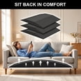 thumbnail image 2 of Riousery Sofa Cushion Support, 20" x 20" Sagging Seat Support Insert, 50D High-Density Foam, Black Curved Cushion Saver, 3 Pack, 2 of 7