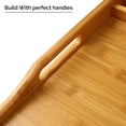 thumbnail image 3 of Vaiyer Home Bamboo Breakfast Bed Lap Tray Laptop Desk with Media, Tablet, Phone Holder and Foldable Legs, Fits up to, 3 of 7