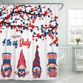 thumbnail image 2 of 4th of July Shower Curtain 70"x70" Patriotic Memorial Veterans Independence Day Shower Curtain Red Blue Star Stars Pattern Decor Bath Curtains for Home Decor with 12 Hooks, 2 of 6