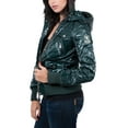 thumbnail image 3 of Williams Wilson Arlene Verde Forest Green Padded Women's Bomber/Hoodie Jacket, 3 of 4