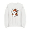 thumbnail image 4 of Patlollav Pntutb Winter Womens Halloween Printed Round Neck Long Sleeved Tops Loose Fitting Sweater, 4 of 5