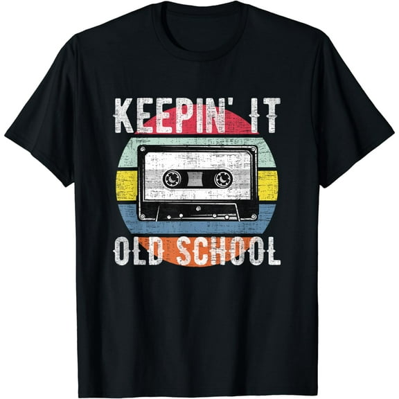 Retro Old School 80s 90s Cassette Hip Hop Music Mixtape T-Shirt mens t shirt，black，women，funny，misfits，men，journey，t-shirt
