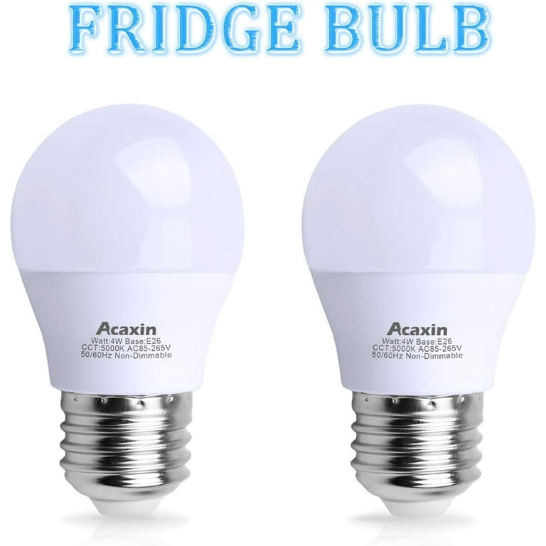 L9-A1524U-7W YukiHalu LED Refrigerator Light Bulb 60W Equivalent A15 Appliance  Fridge Bulbs, Waterproof 600 Lumen 7W 120V Daylight 5000K E26