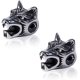 thumbnail image 1 of Cuentas sueltas de lobo de 2 mm de diámetro, de acero inoxidable tibetano, espaciadoras de plata de 14 mm, de metal, con forma de cabeza de animal, para collares y pulseras., 1 of 9