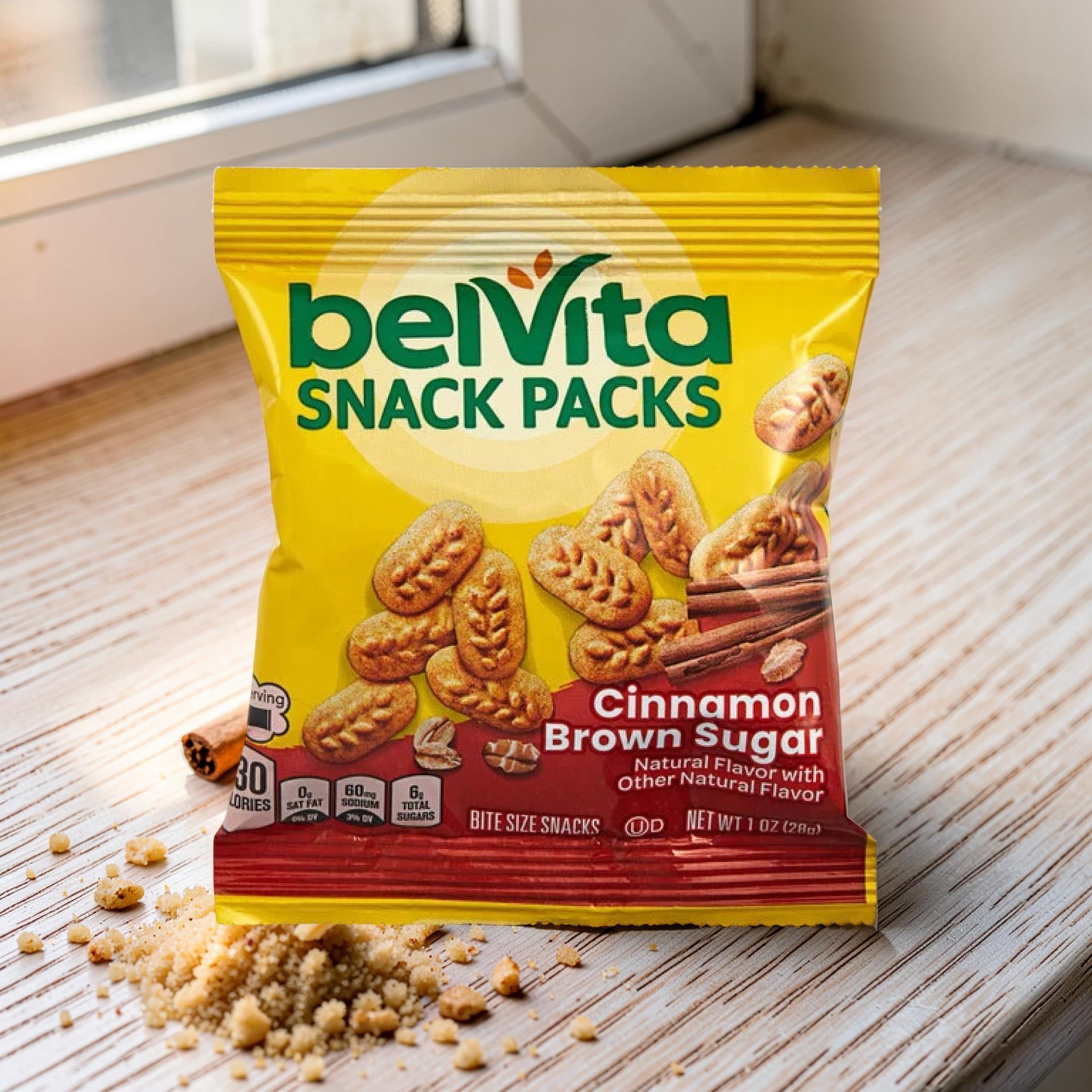 belVita Cinnamon Brown Sugar Breakfast Biscuits 60 Single Serve Packs, School Smart Snacks
