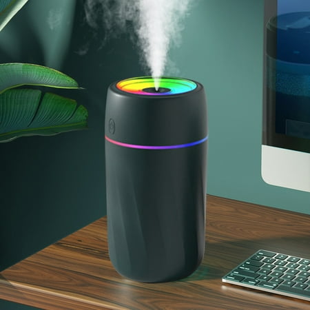 

feimajia USB Humidifier with Colored Light Quiet Cool Mist Humidifier for Bedroom and Office Plants Easy To Clean