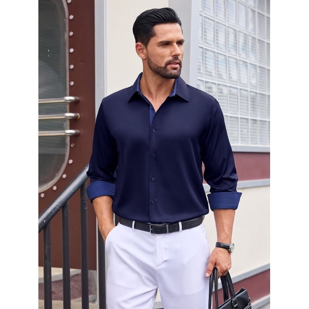 stretch dress shirts men Kenneth Cole