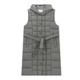 thumbnail image 2 of Gibobby Chaleco de invierno, Chaleco acolchado para mujer, de plumón largo, sin mangas, con capucha, de gran tamaño, con bolsillos, para negocios, para exteriores(Gris,G), 2 of 5