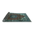 thumbnail image 2 of Ahgly Company Indoor Square Medallion Light Blue Traditional Area Rugs, 3' Square, 2 of 4