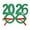 Green, variant on 2026 New Year Glasses, Plastic Glitter Novelty Eyewear, 2026 New Year Glitter Novelty Eyewear Frame with Festive Decorations Holiday Photo Prop