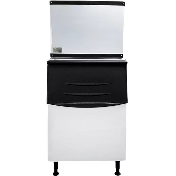 NSF 500 Lbs/24h Commercial Ice Maker, Ice Maker Machine with 375lbs Storage, Big Capacity Free Standing Ice Machine